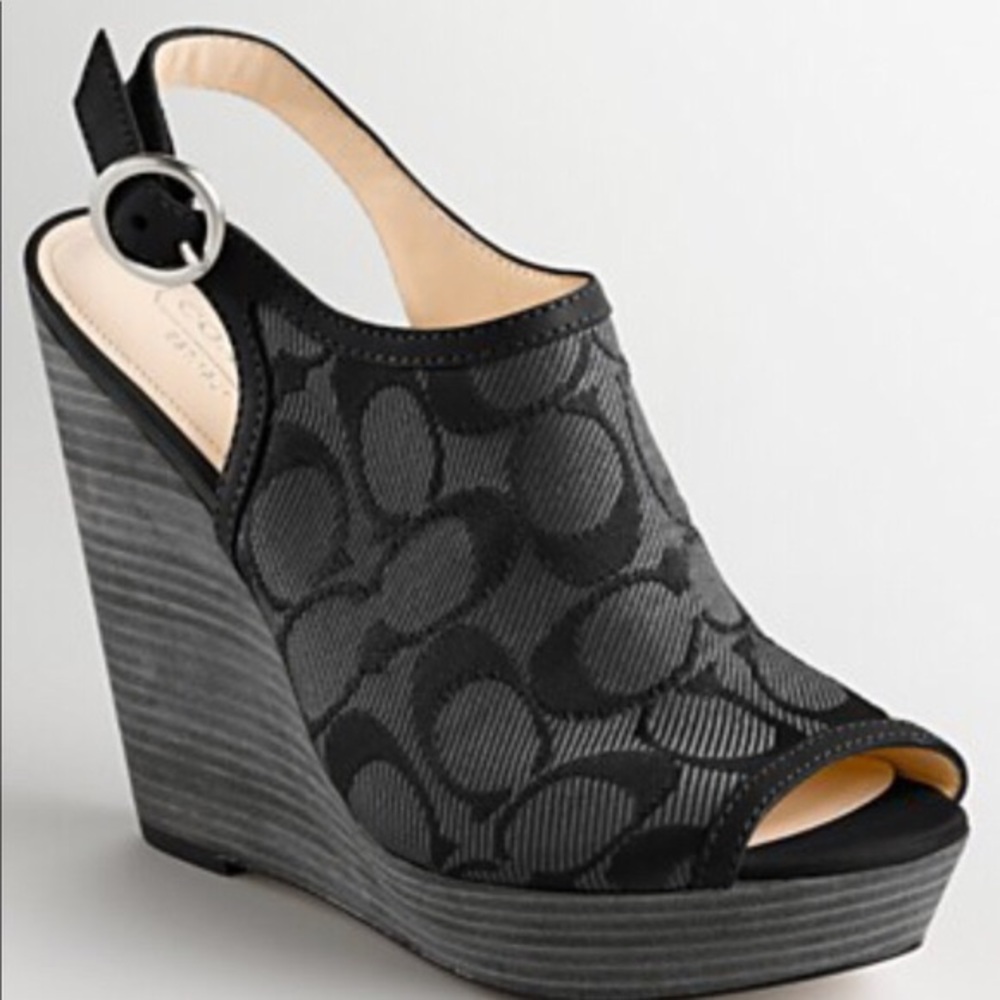 Coach Platform Wedge Sandals “Janet”